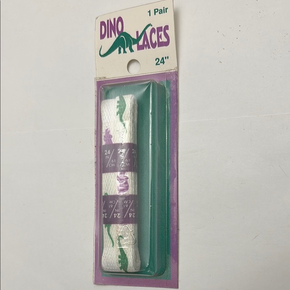 Dinolaces Other - Dino Laces 24" White and Green Shoelaces